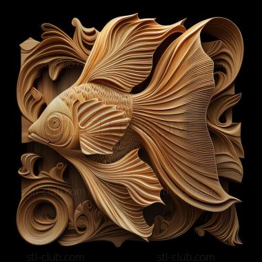 3D model st Butterfly fish fish (STL)